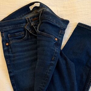 LOFT Women's Deep Indigo Skinny Jeans